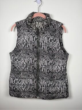MICHAEL KORS | Snake Print Puffer Vest Size M